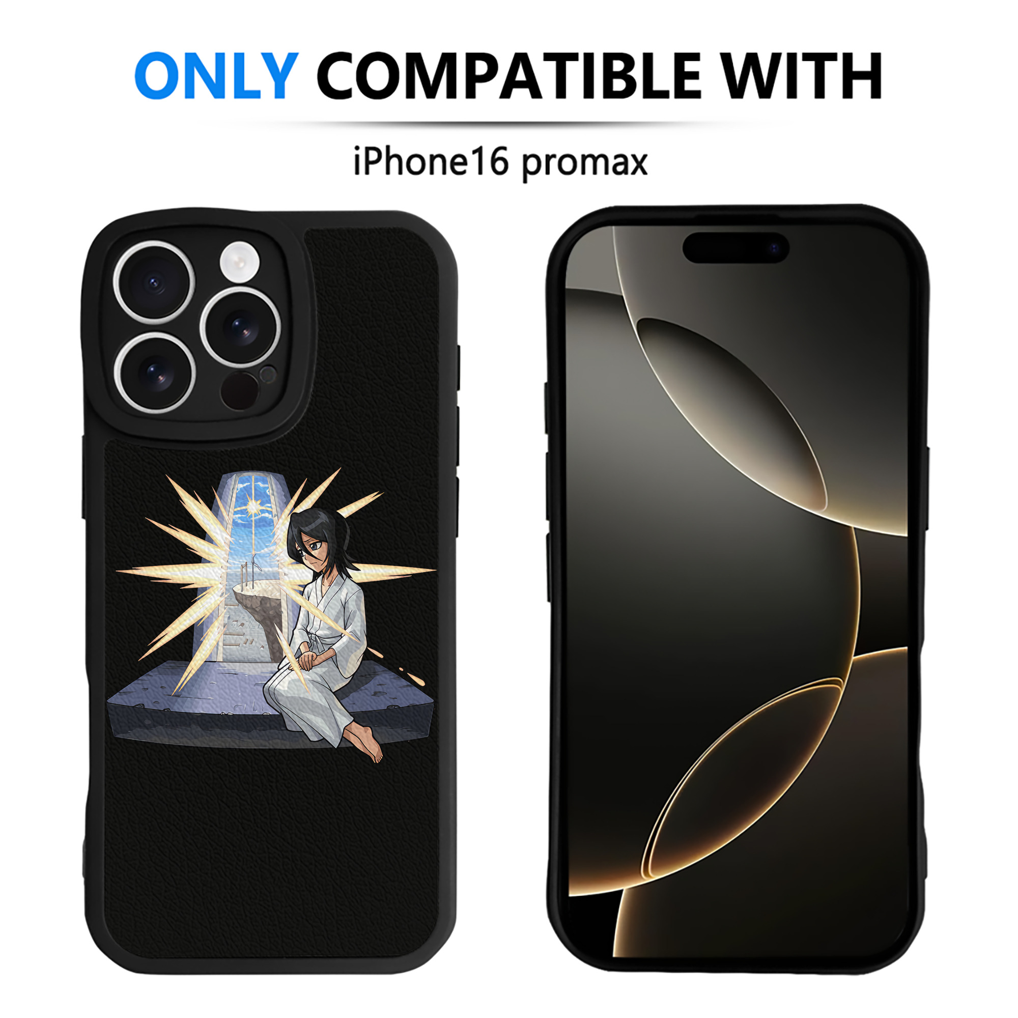 （画像用） ブリーチ 朽木ルキア BLEACH Kuchiki Rukia 【iPhone 16シリーズ対応】シリコンスマホケース（レザー調） 材質：シリコン